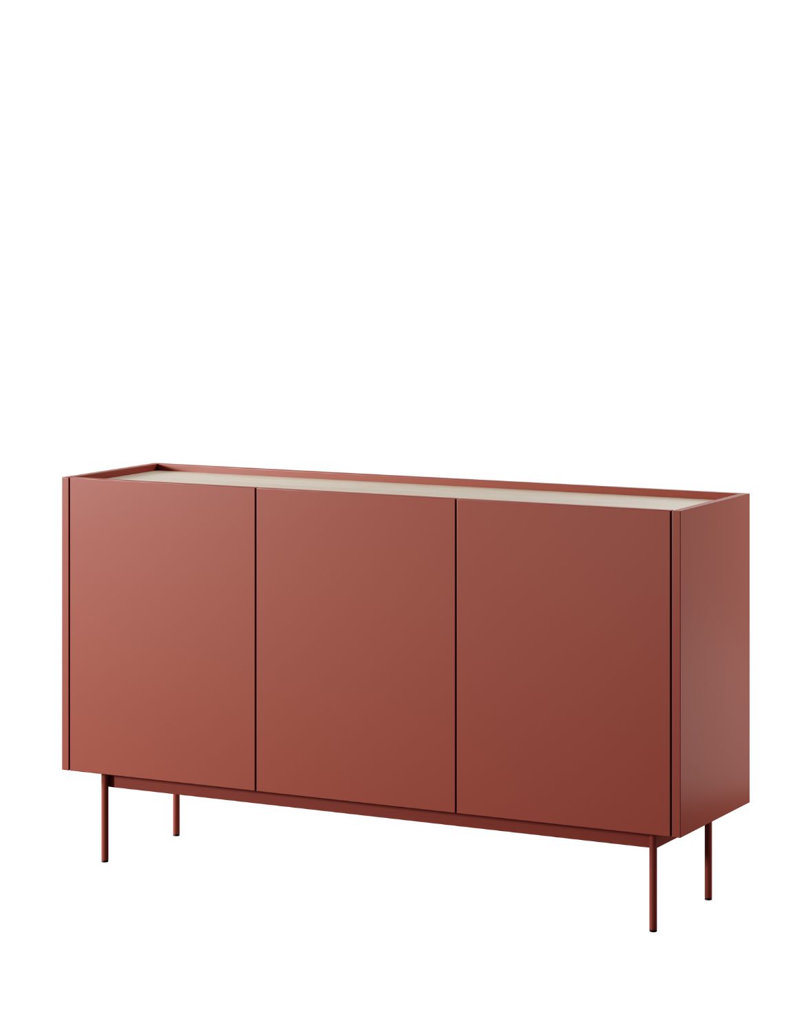 nowoczesna komoda color k-144 ceglasty/dąb linea