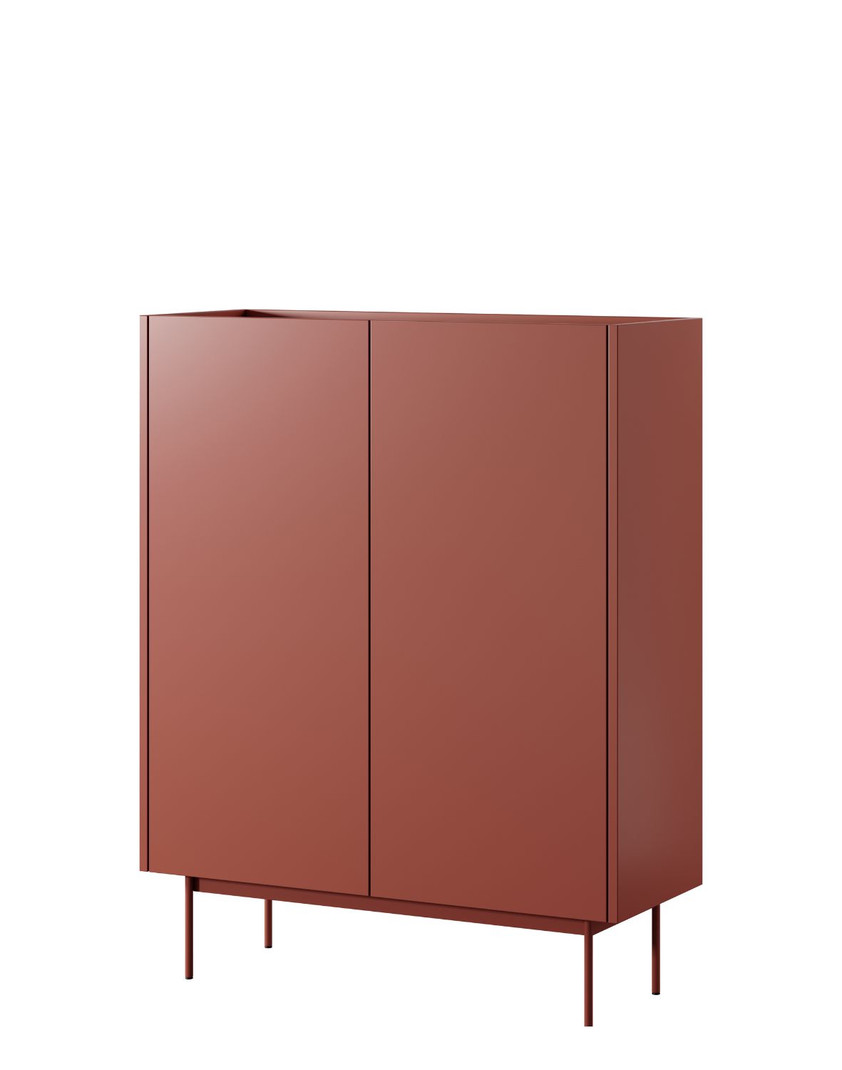 nowoczesna komoda color kd-97 ceglasty/dąb linea