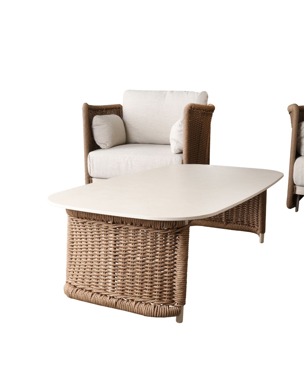 zestaw ogrodowy corsica: 3-osobowa sofa, 2 fotele i stolik kawowy