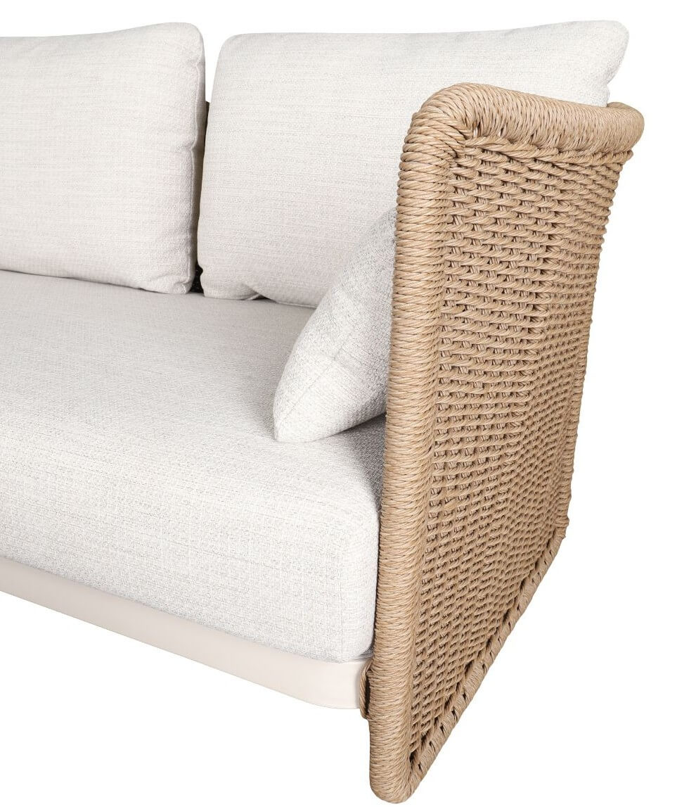 zestaw ogrodowy corsica: 3-osobowa sofa, 2 fotele i stolik kawowy