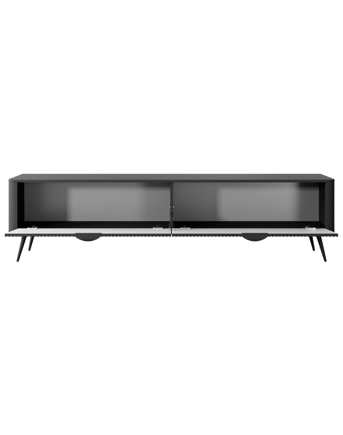 czarna komoda rtv lante e 200 2d