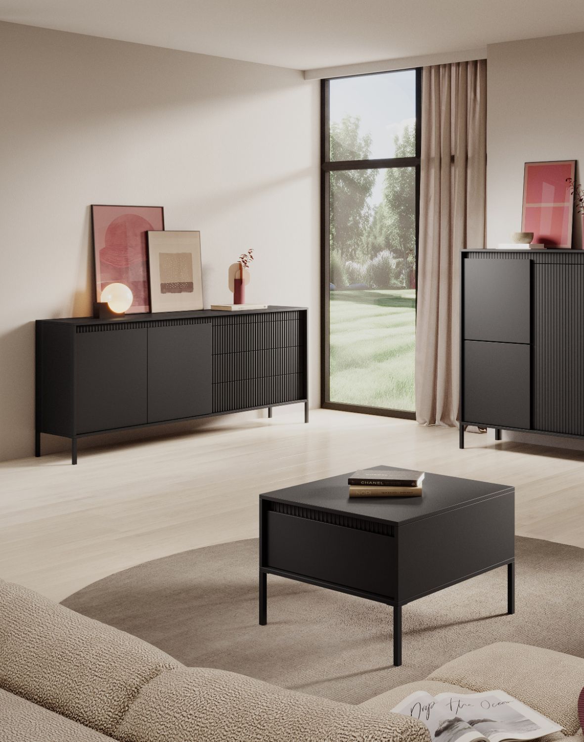 czarna komoda senso b