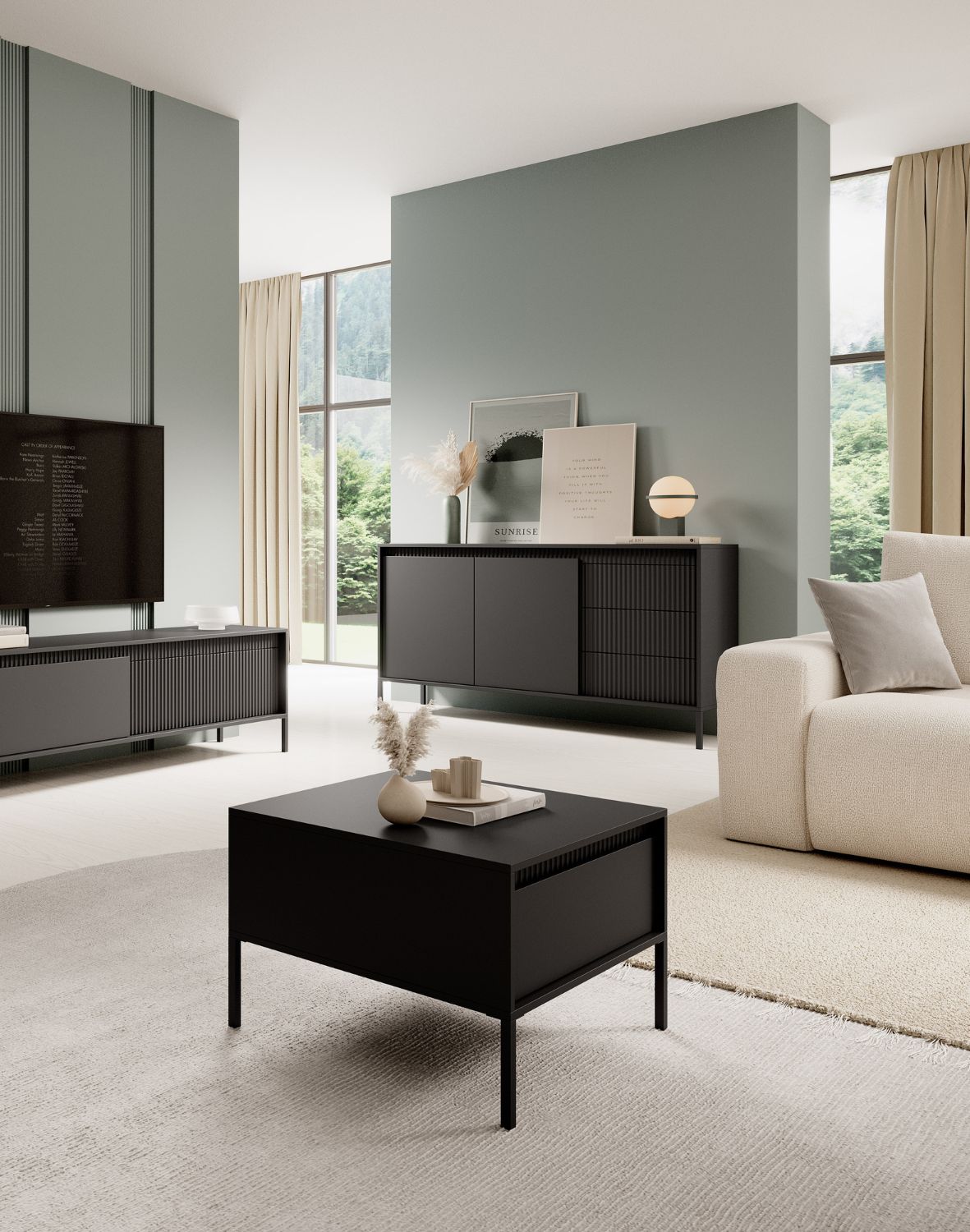 czarny stolik kawowy senso f