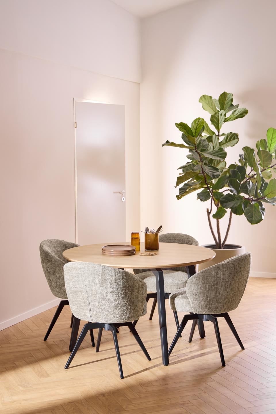 krzesło obrotowe darlene z podłokietnikami, szare (109363)