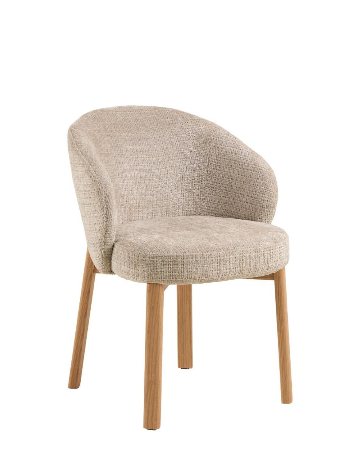 krzesło do jadalni darlene, beżowe, naturalne dębowe nogi (09540)