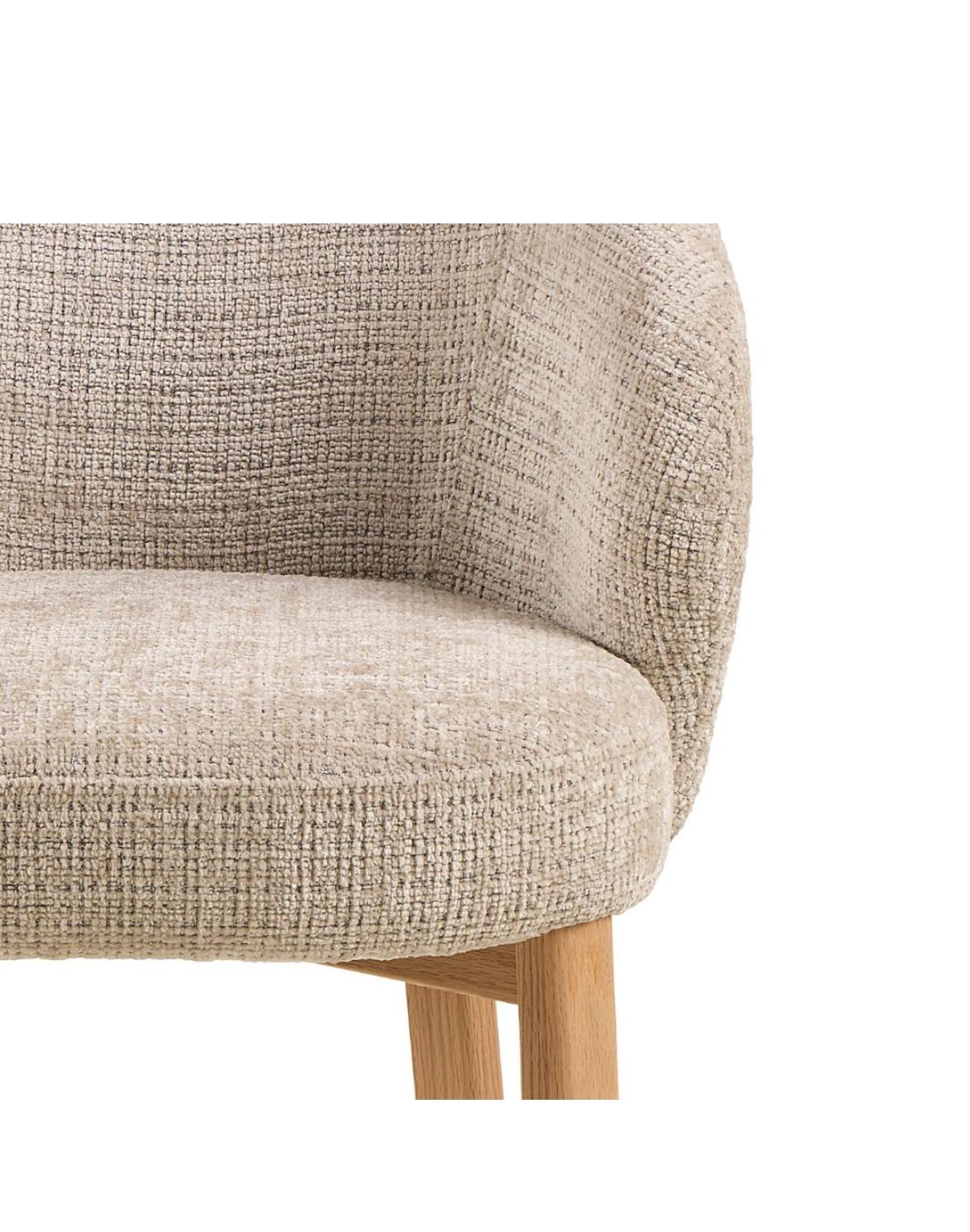 krzesło do jadalni darlene, beżowe, naturalne dębowe nogi (09540)