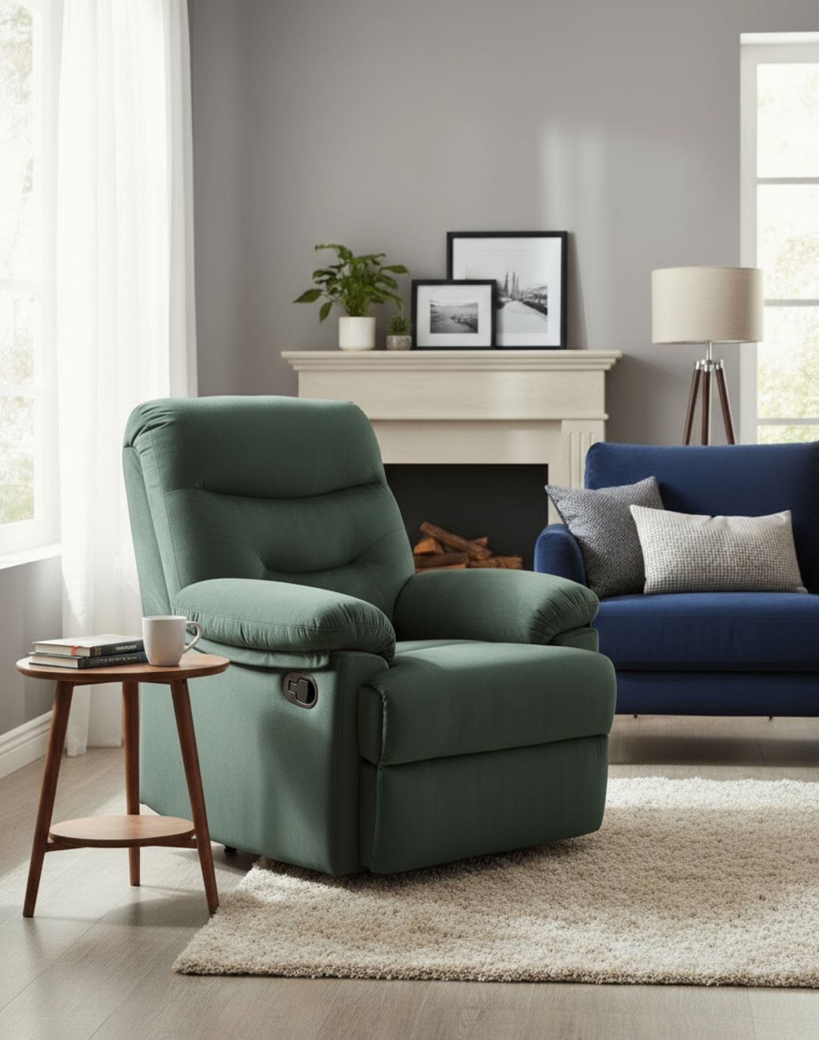 fotel rozkładany z funkcją relax drager, zielony