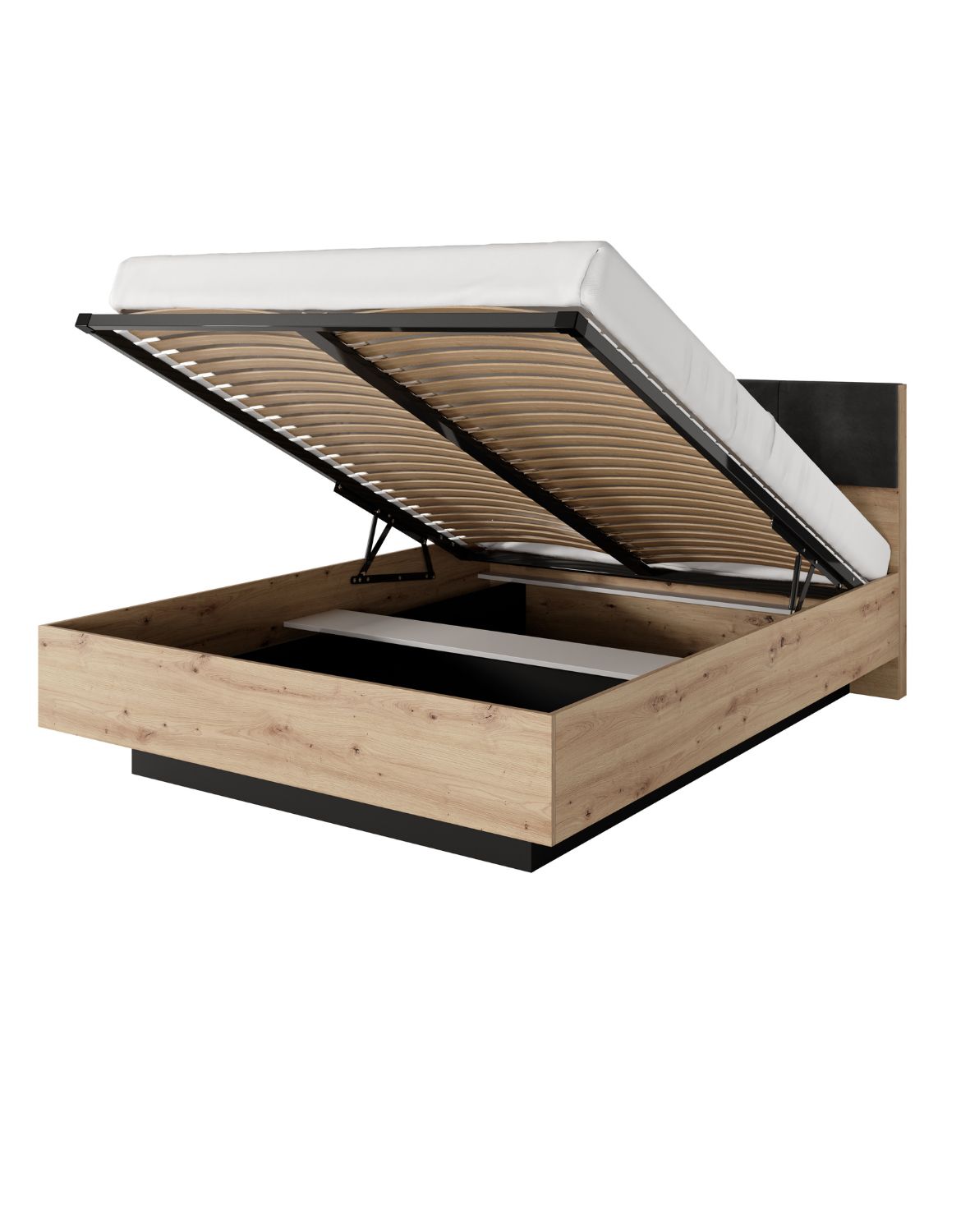 drewniane łóżko z pojemnikiem tally 160