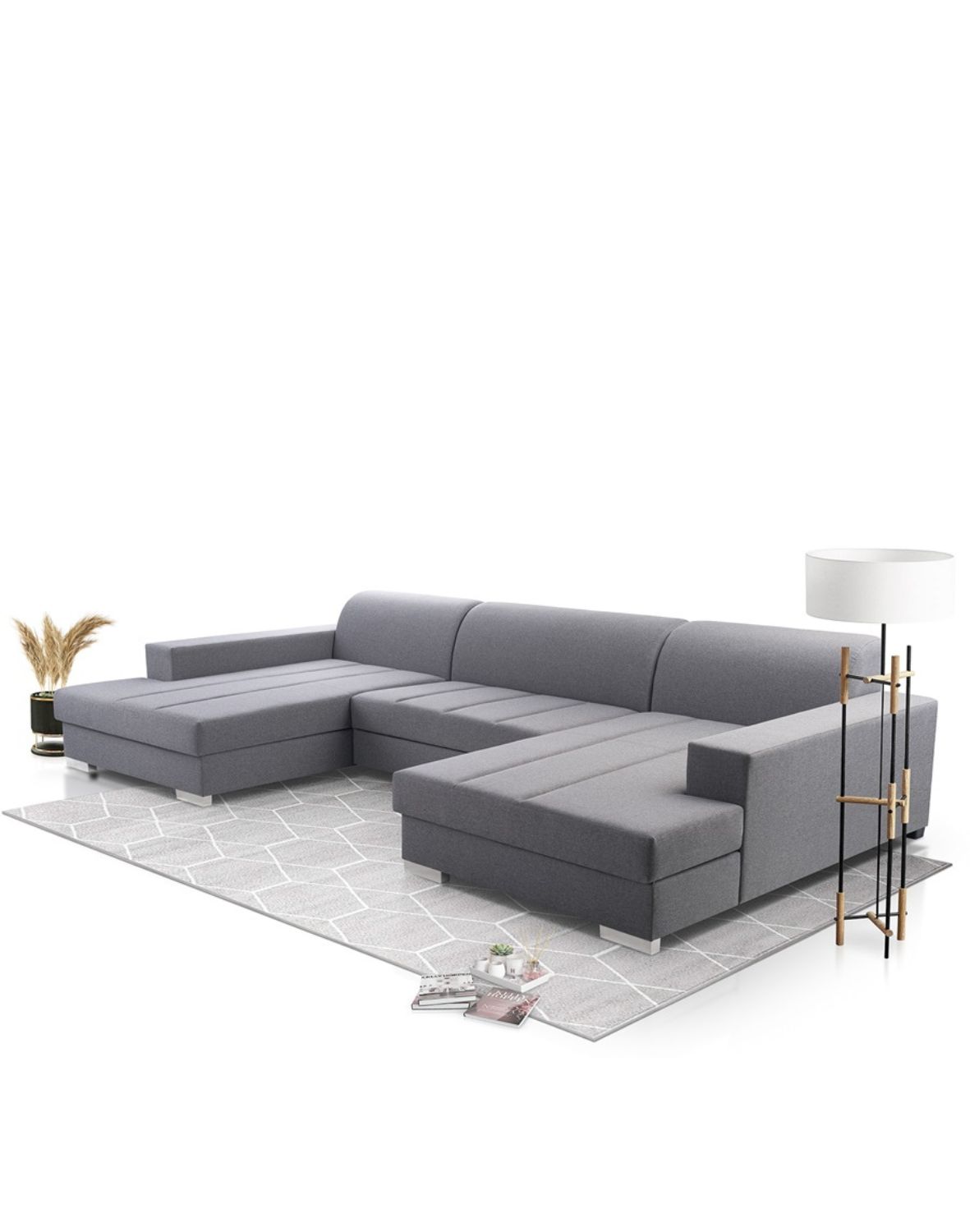 duży naroznik u mistral szary