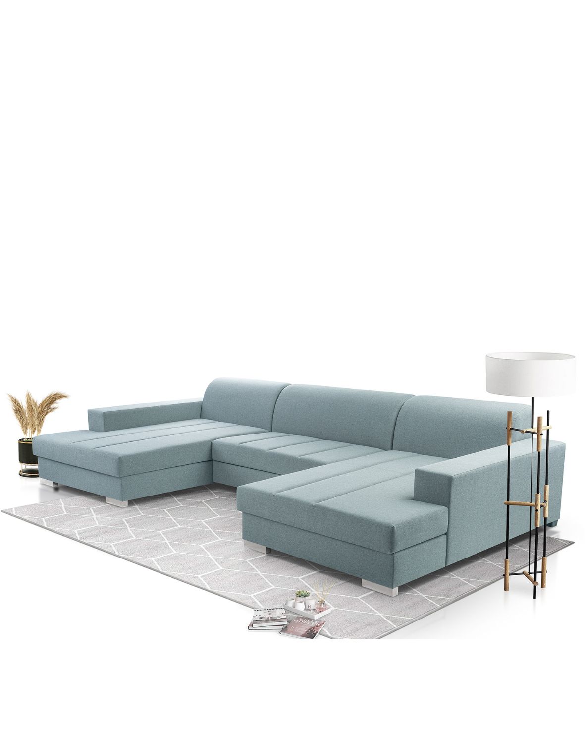 duży naroznik u mistral turkusowy