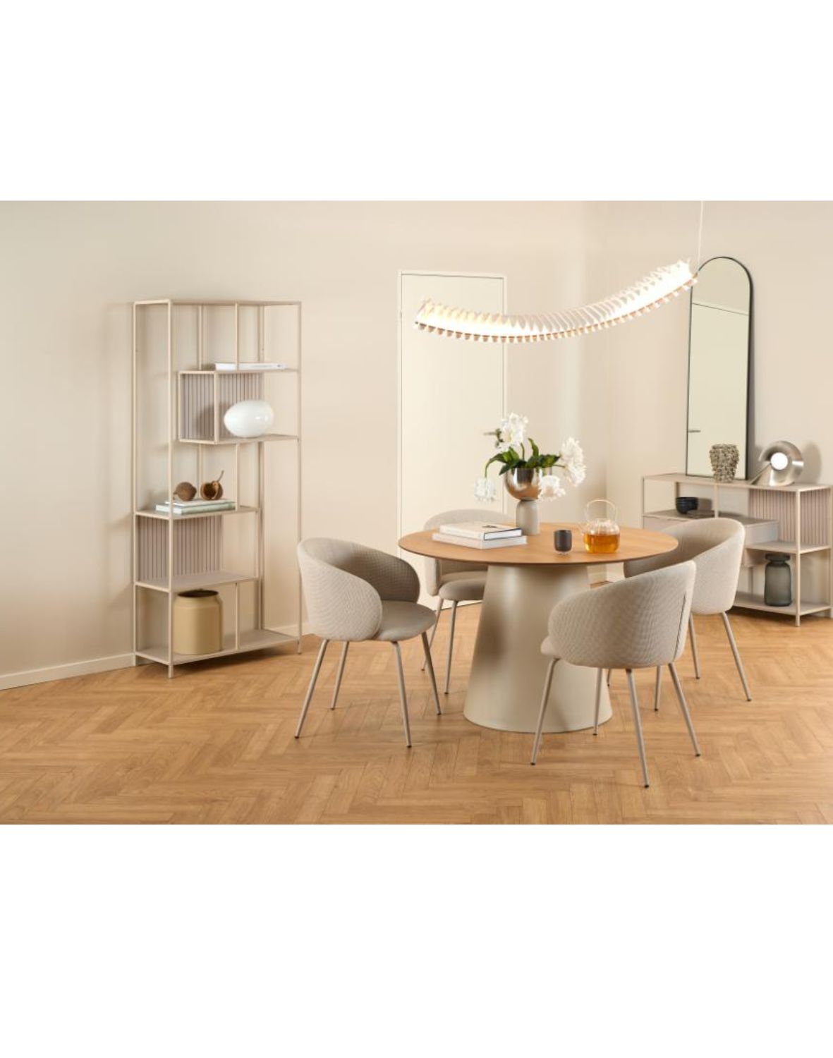 krzesło do jadalni, tapicerowane eleanor, beżowe/kaszmirowe (08177)