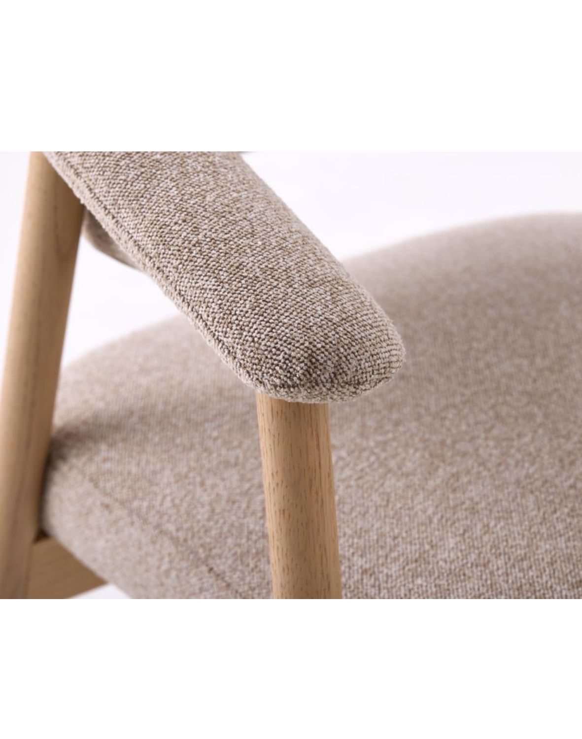 fotel tapicerowany elk, nogi z dębu pigmentowanego na biało (56160301)