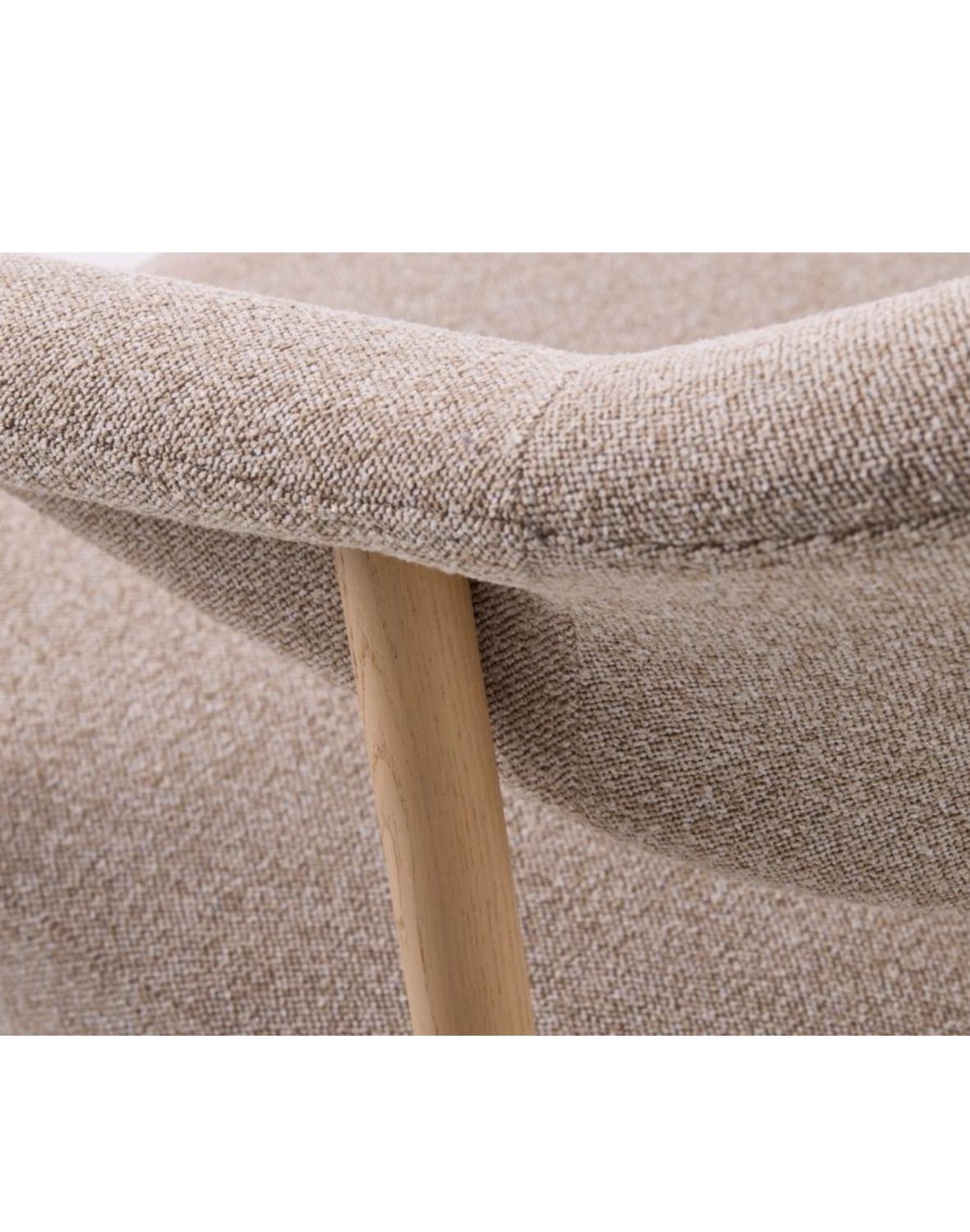 fotel tapicerowany elk, nogi z dębu pigmentowanego na biało (56160301)