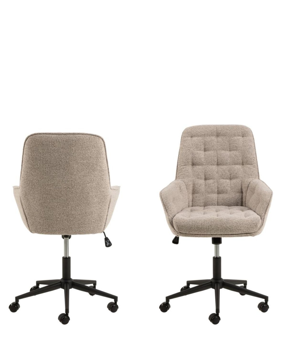 krzesło biurowe erik, beżowe, regulowane, z pikowaniem (09072)