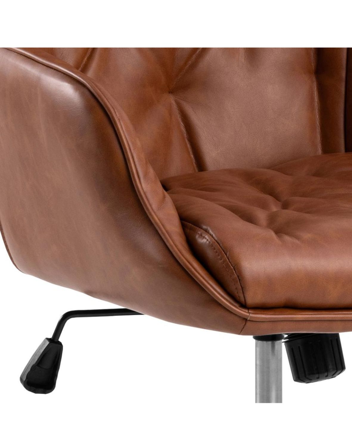 krzesło biurowe erik, ekoskóra, regulowane, z pikowaniem (09073)