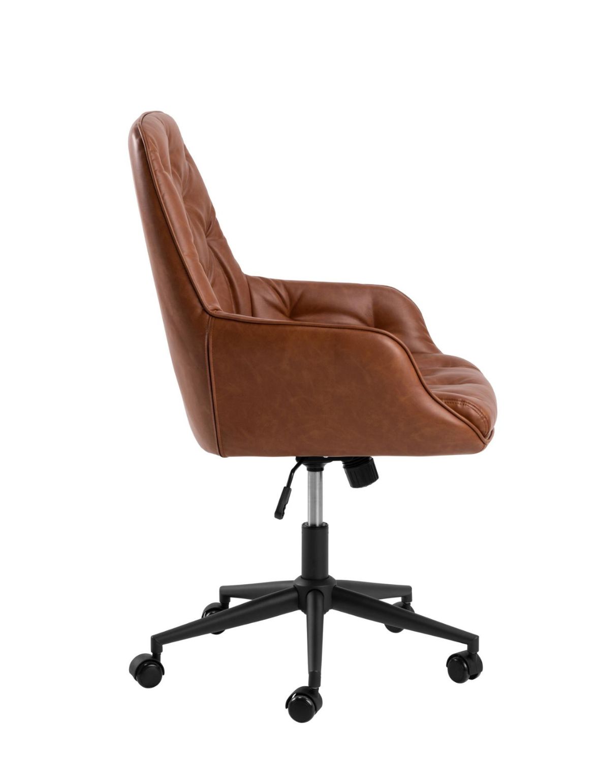 krzesło biurowe erik, ekoskóra, regulowane, z pikowaniem (09073)