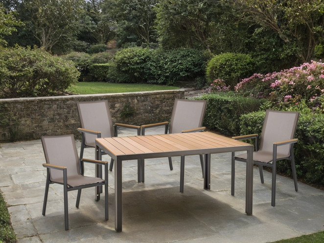 prostokątny stół ogrodowy fierro 150x90 cm, aluminiowy