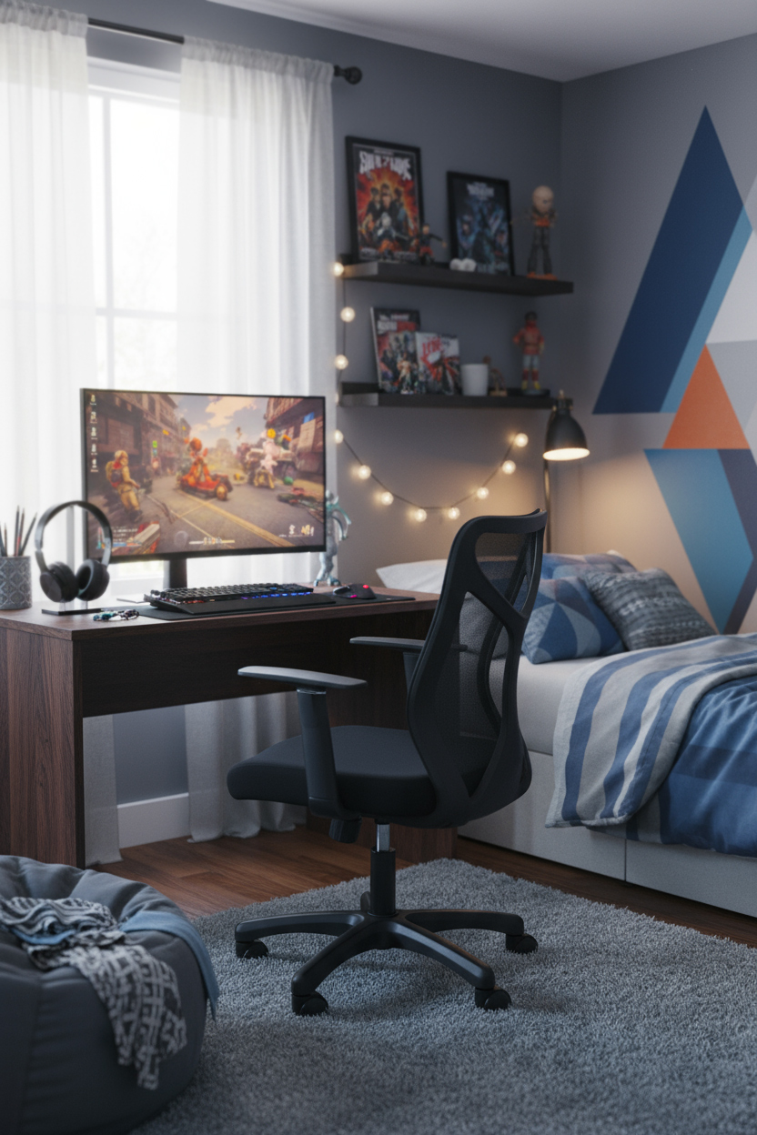 krzesło obrotowe fit b black młodzieżowe