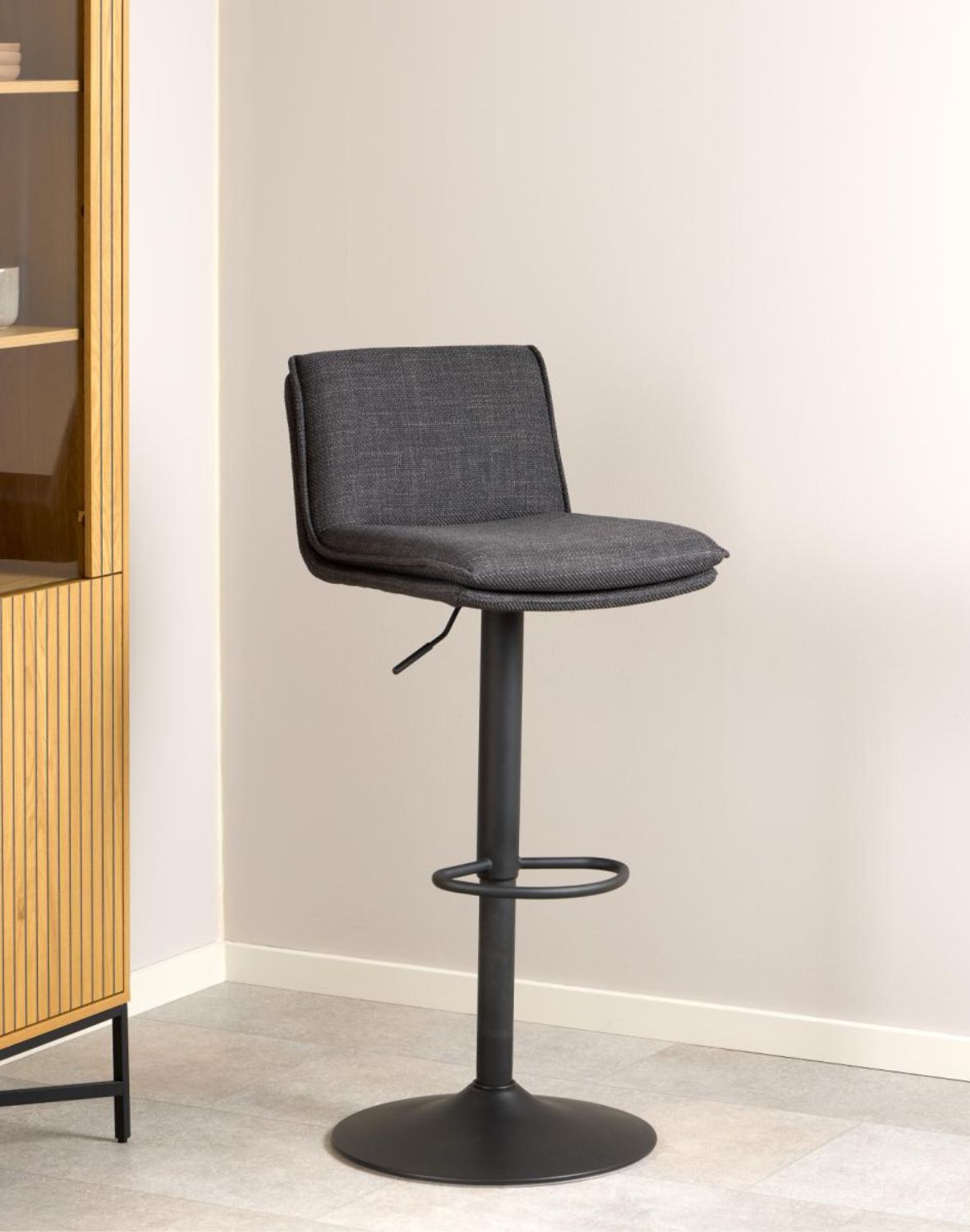 Hoker obrotowy Flynn z regulacją wysokości (07088), ciemnoszary