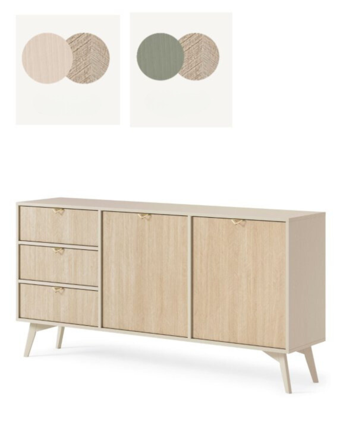 Komoda dvoudveřová se zásuvkami Forest (KSZ158)