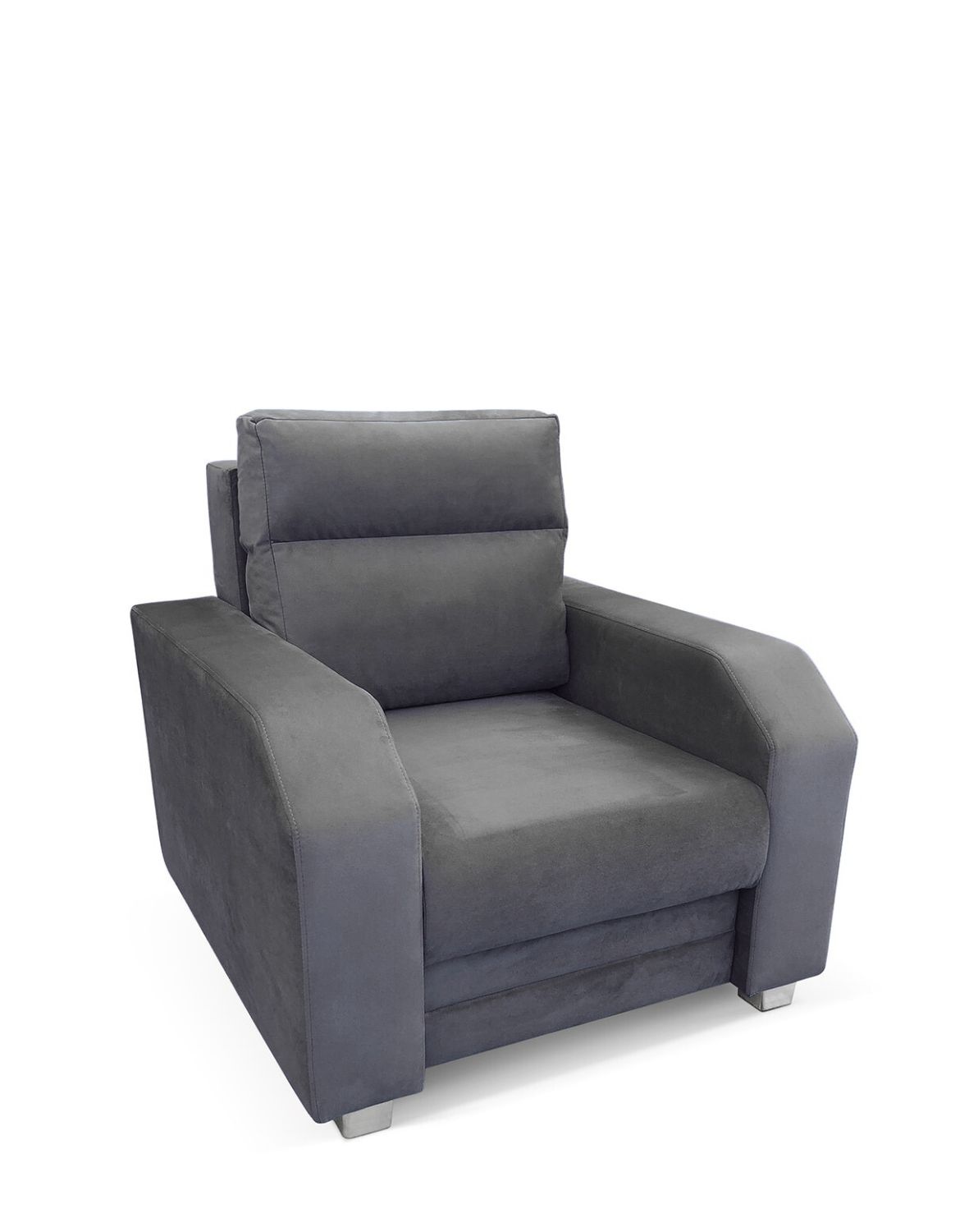 szary fotel do salonu alvares