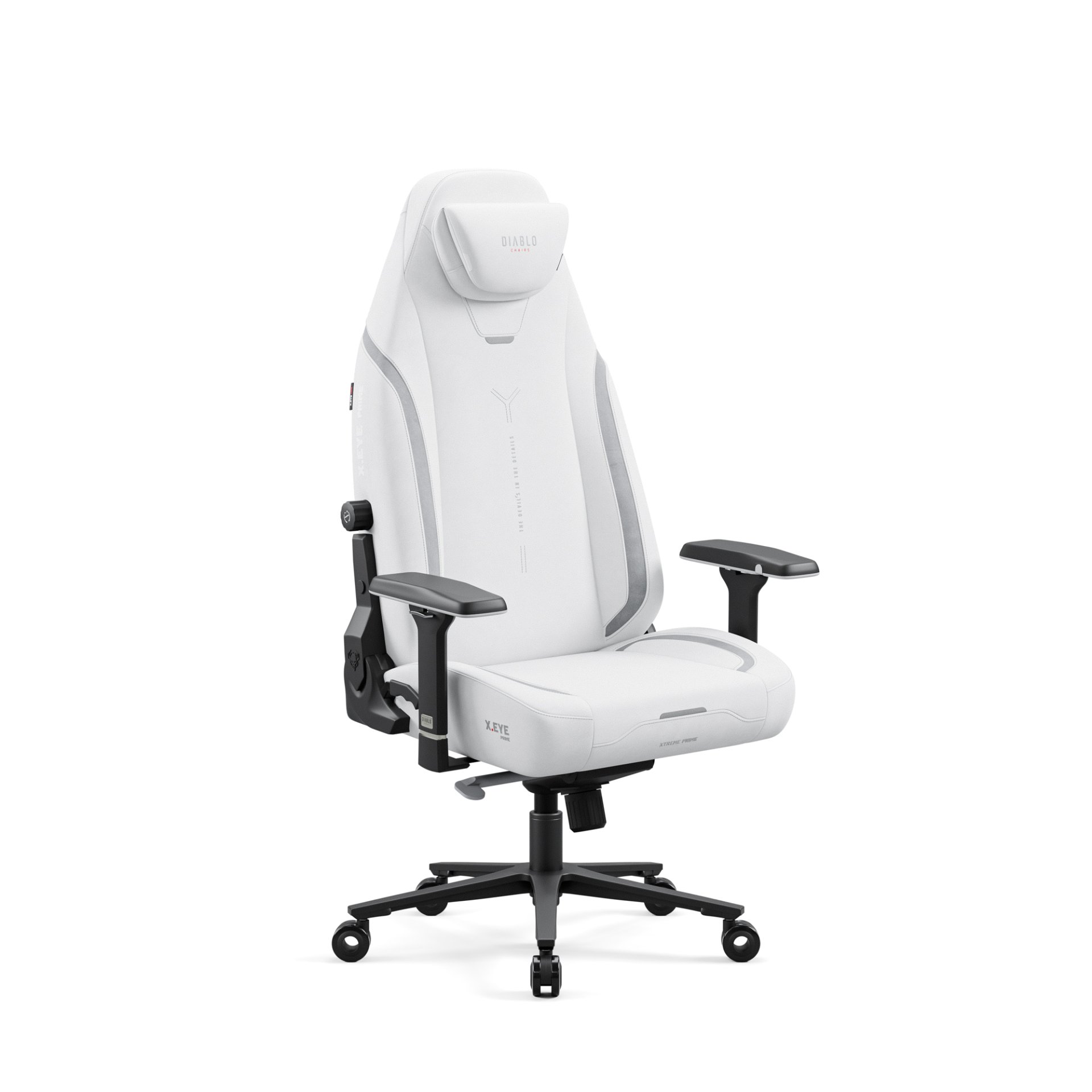 Fotel gamingowy biały z magnetycznym zagłówkiem Normal Size: Diablo X-Eye Prime Ghosted White 1