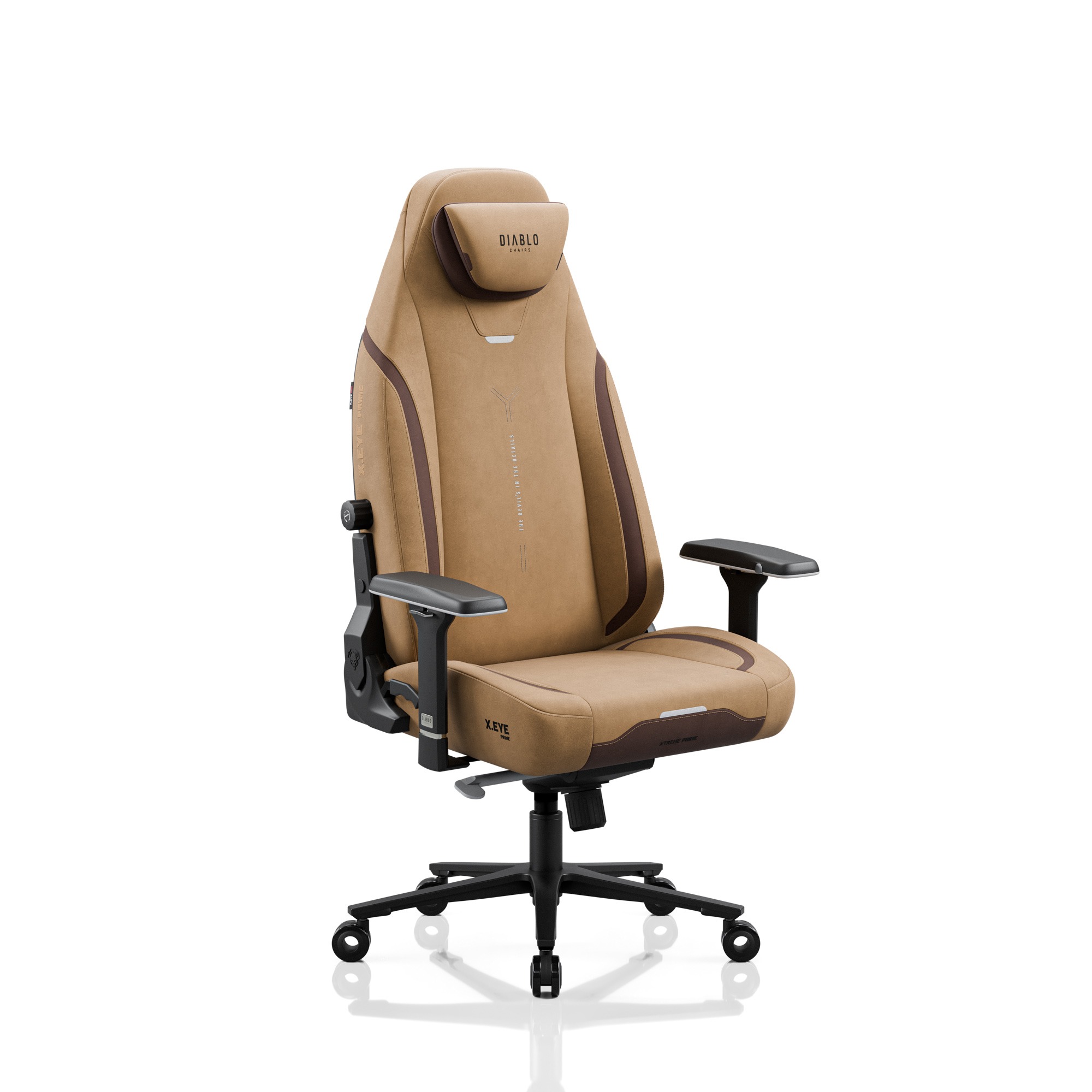 Fotel gamingowy materiałowy brązowy, Normal: Diablo X.Eye Prime Camel Brown 1