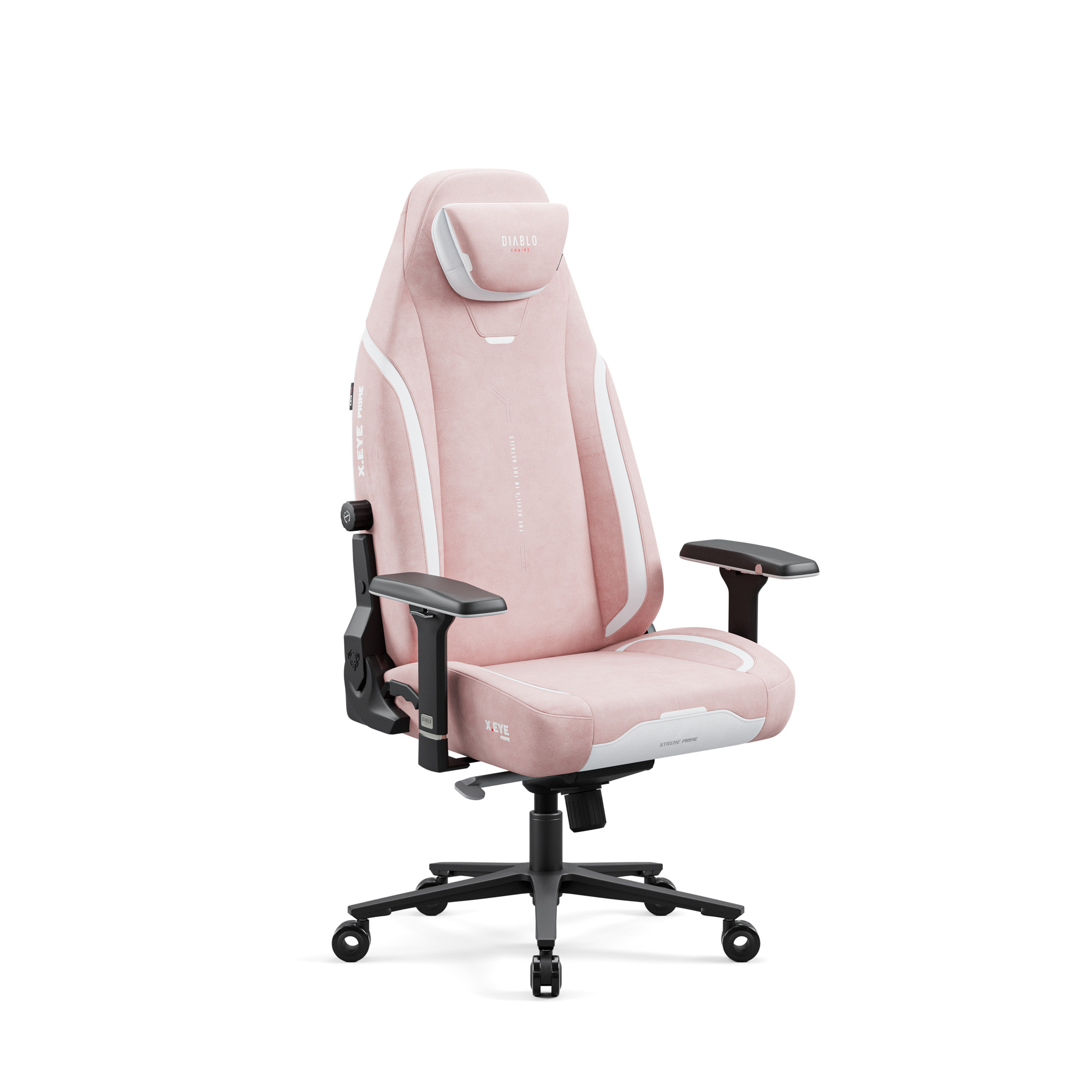 Fotel gamingowy różowy z magnetycznym zagłówkiem Normal Size: Diablo X-Eye Prime Akira Pink 1