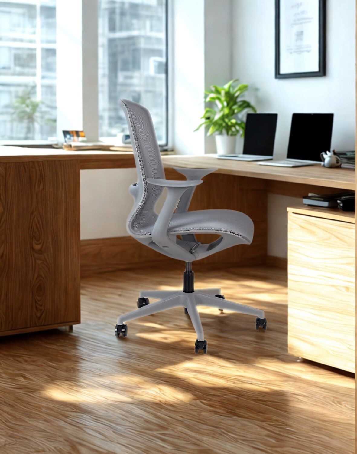 krzeslo obrotowe rainbow szare