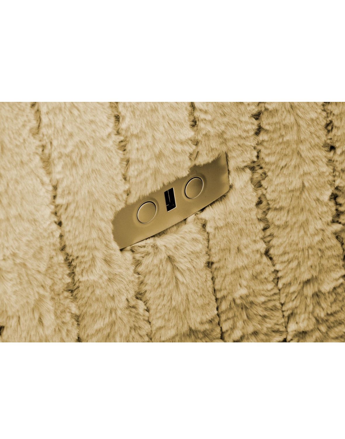 fotel pegas z funkcją elektrycznego rozkładania, obracania i kołyski, musztardowy