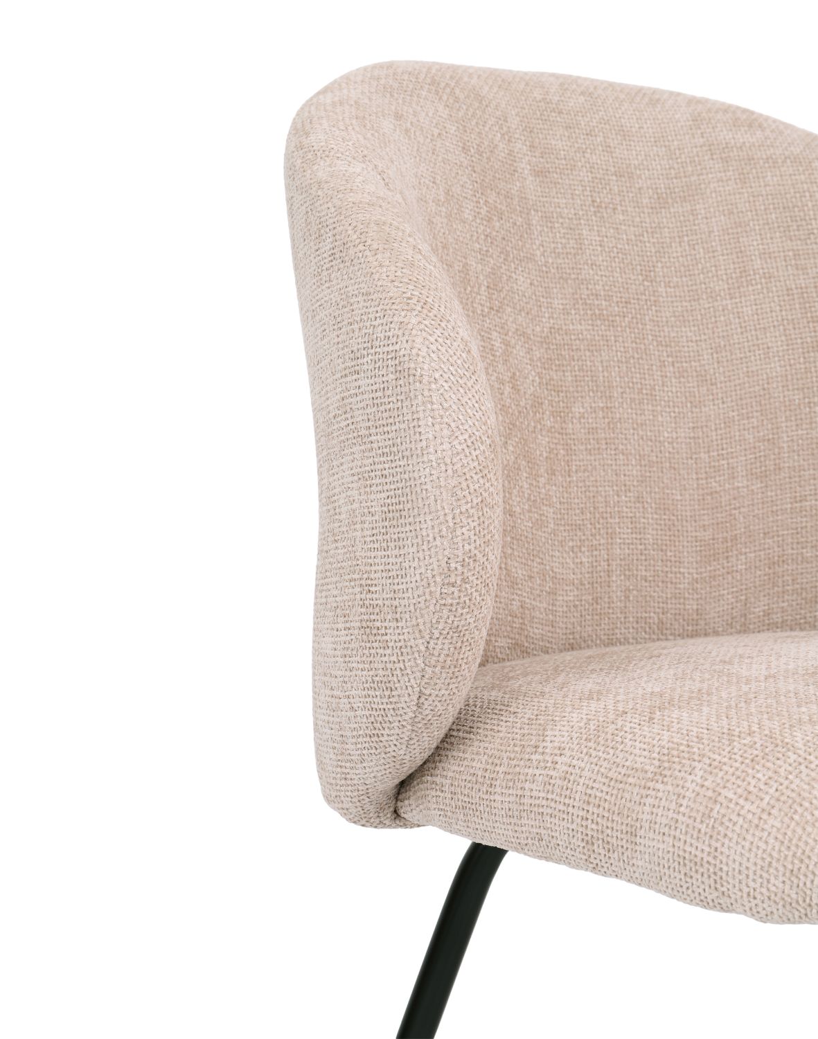 krzesło do jadalni ganta black, tkanina strukturalna beżowa (cd2302-3)