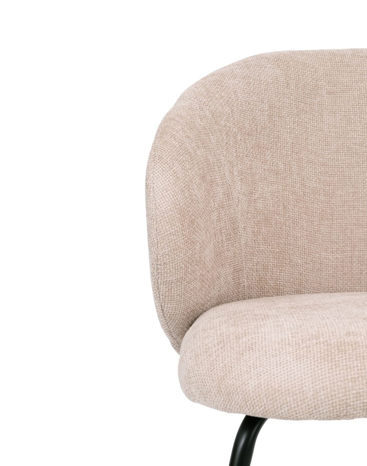 krzesło do jadalni ganta black, tkanina strukturalna beżowa (cd2302-3)