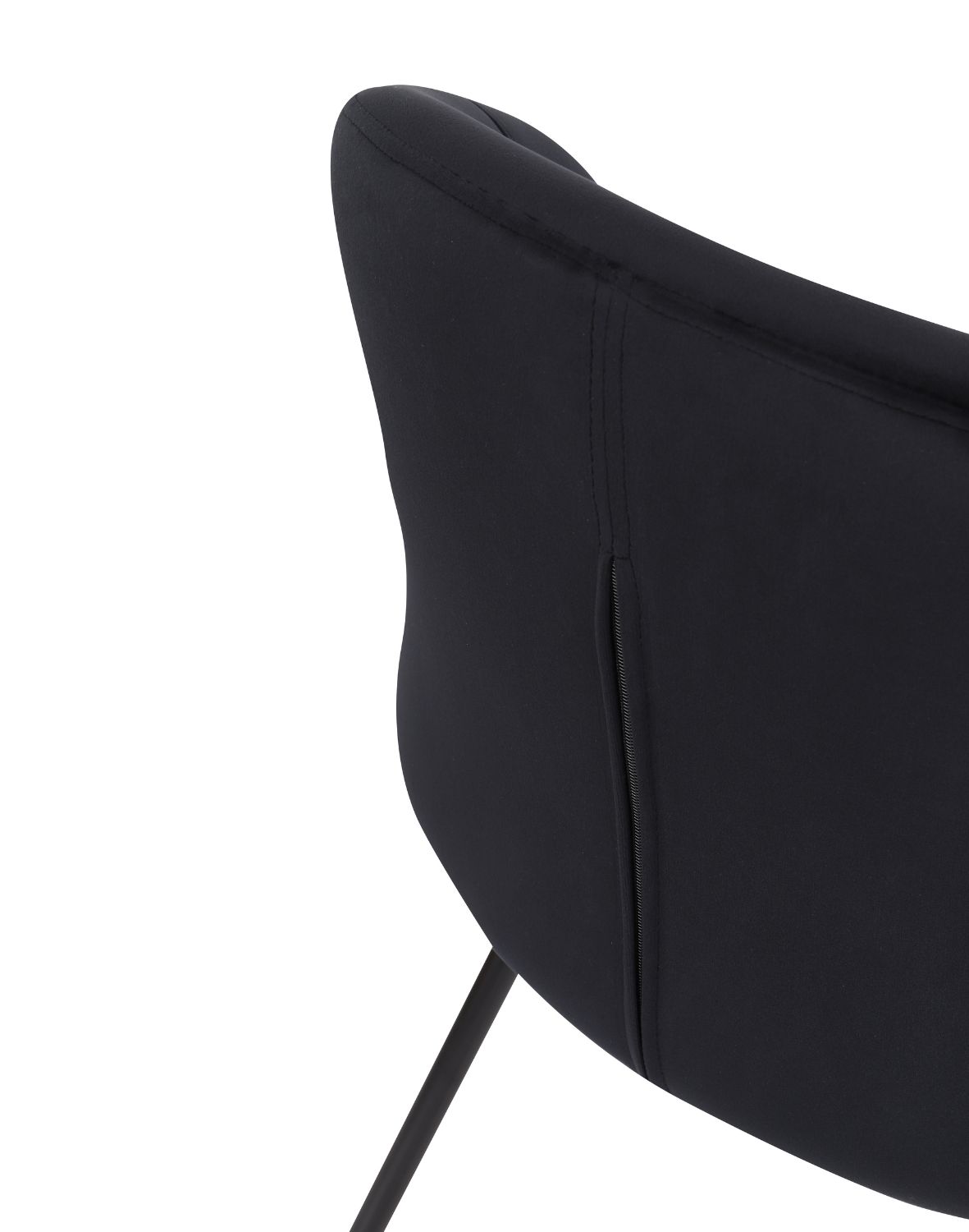 krzesło do jadalni ganta black, czarny welwet