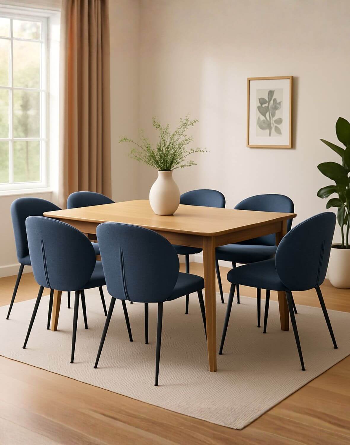 krzesło do jadalni ganta black, niebieskie