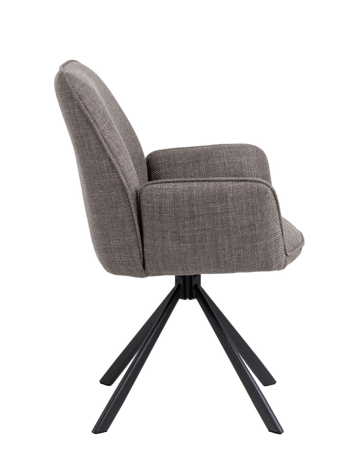 krzesło obrotowe do jadalni, tapicerowane glenda, jasnoszare (07482)