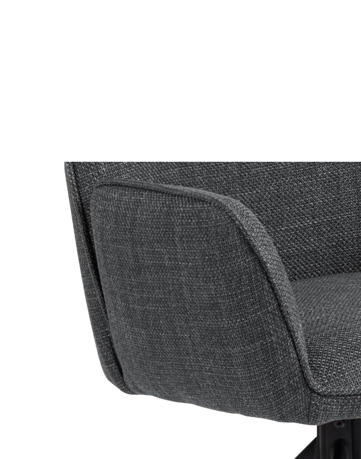 krzesło obrotowe do jadalni, tapicerowane glenda, ciemnoszare (07481)