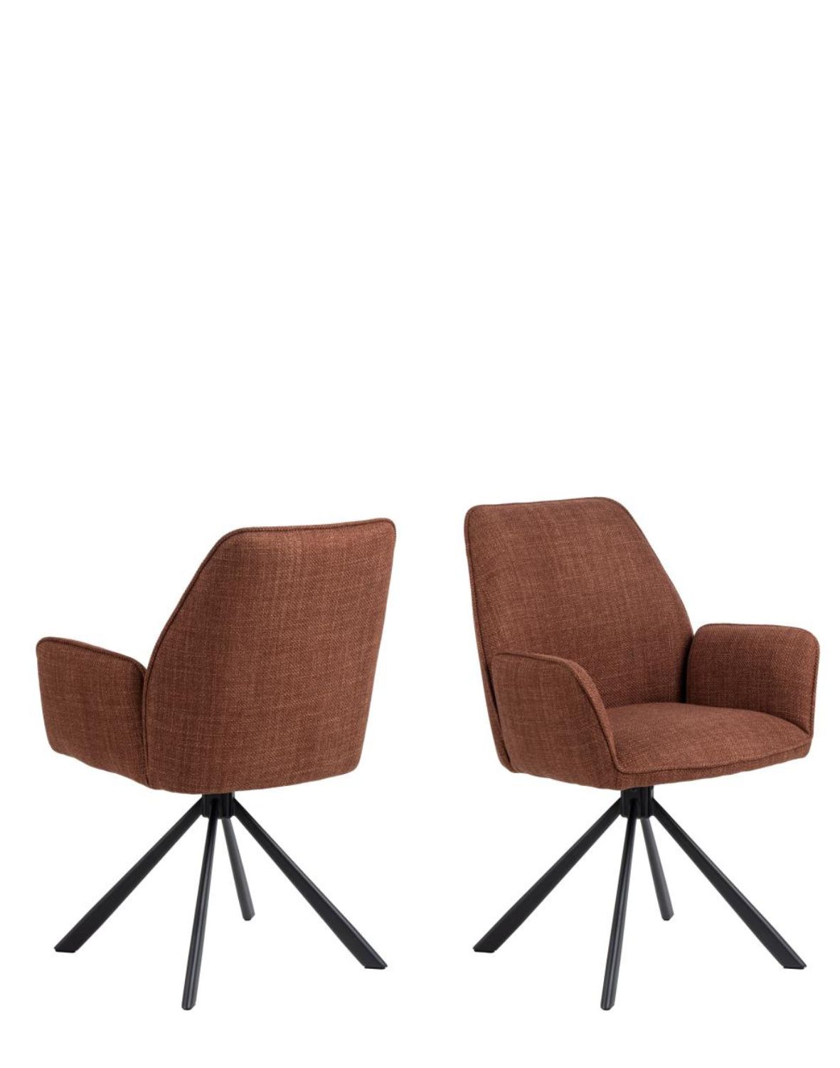 krzesło obrotowe do jadalni, tapicerowane glenda