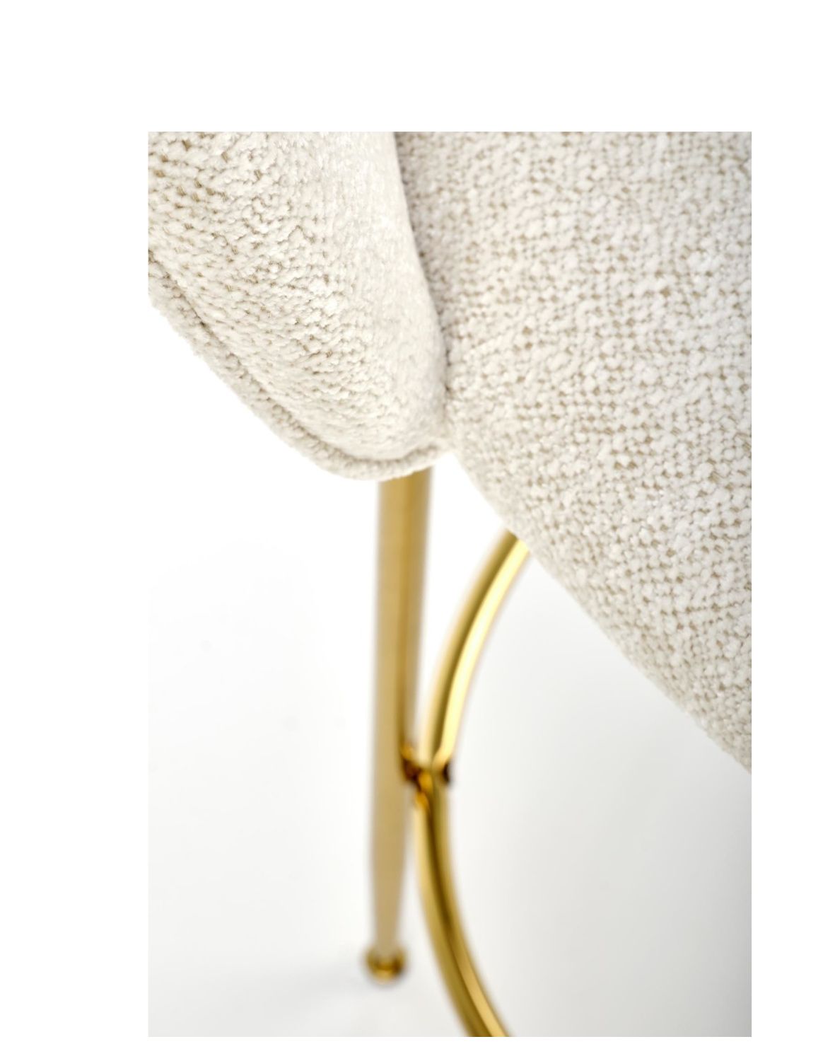 hoker do kuchni h116, kremowy, złoty stelaż