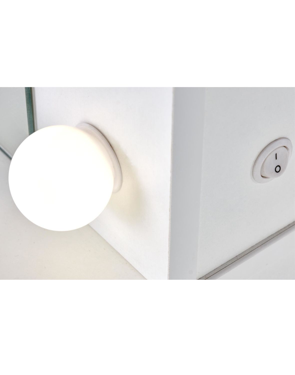 toaletka z lustrem hollywood xl, biała