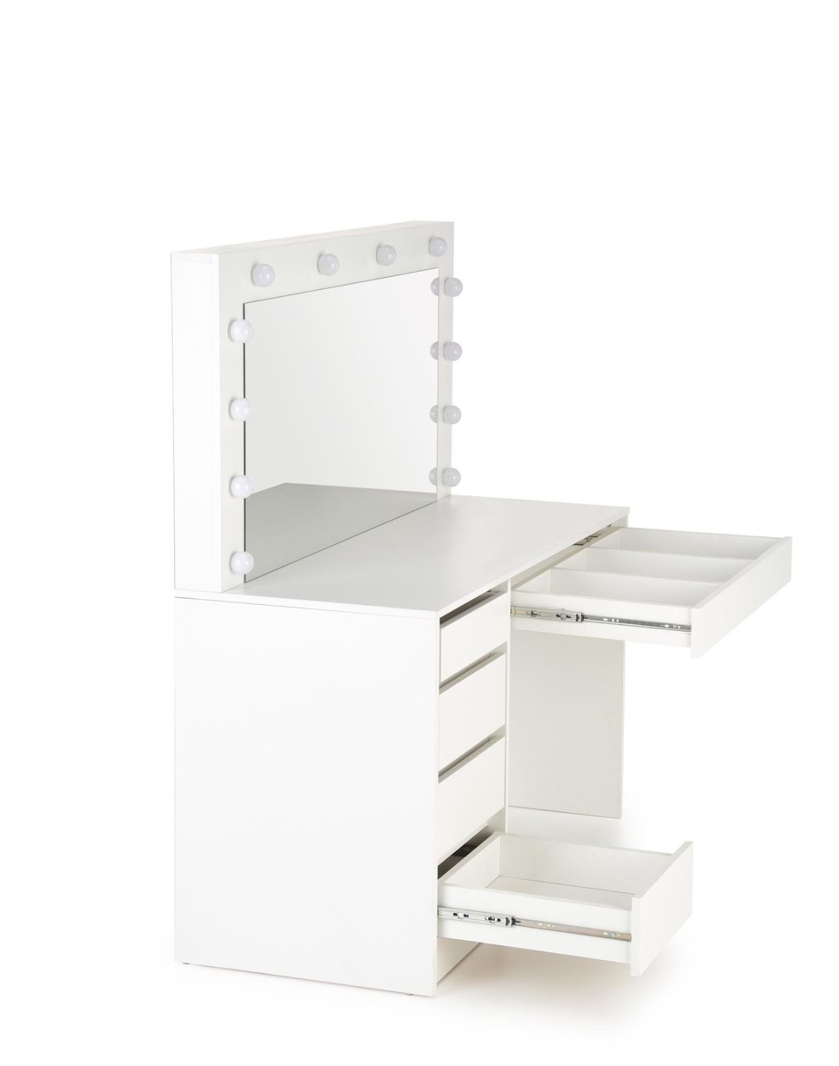 toaletka z lustrem hollywood xl, biała