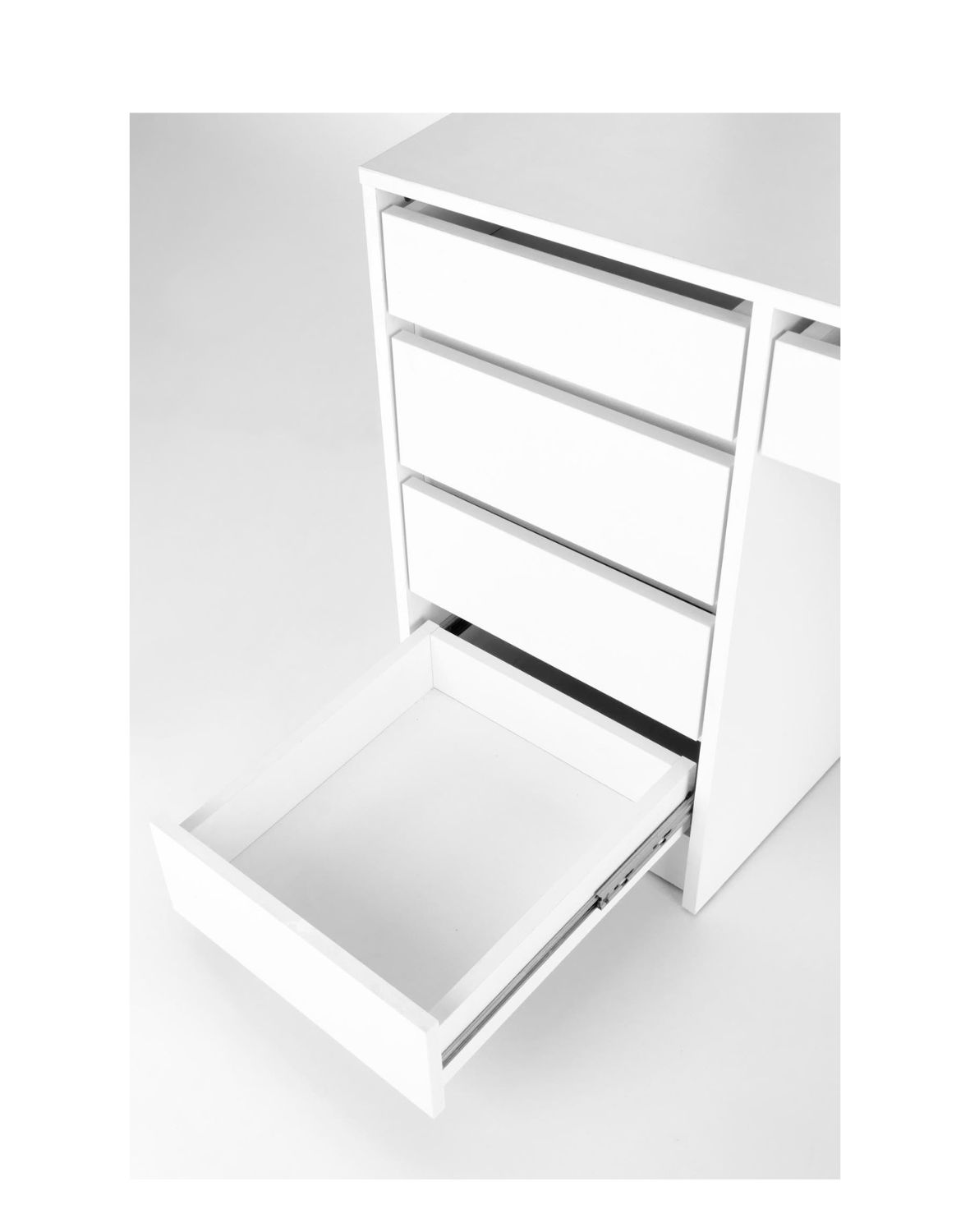 toaletka z lustrem hollywood xl, biała