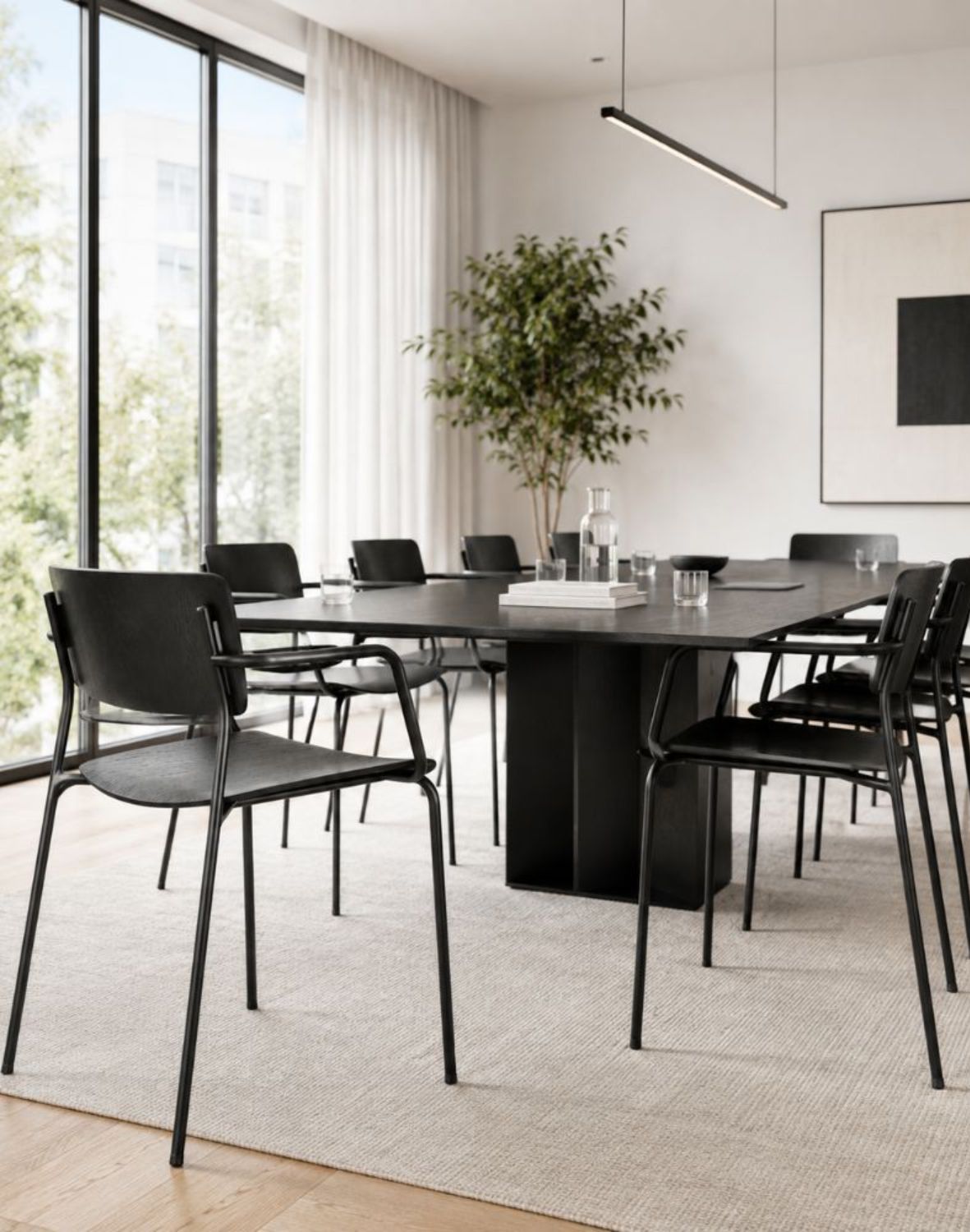 Krzesło konferencyjne Hubi 4L Arm Wood