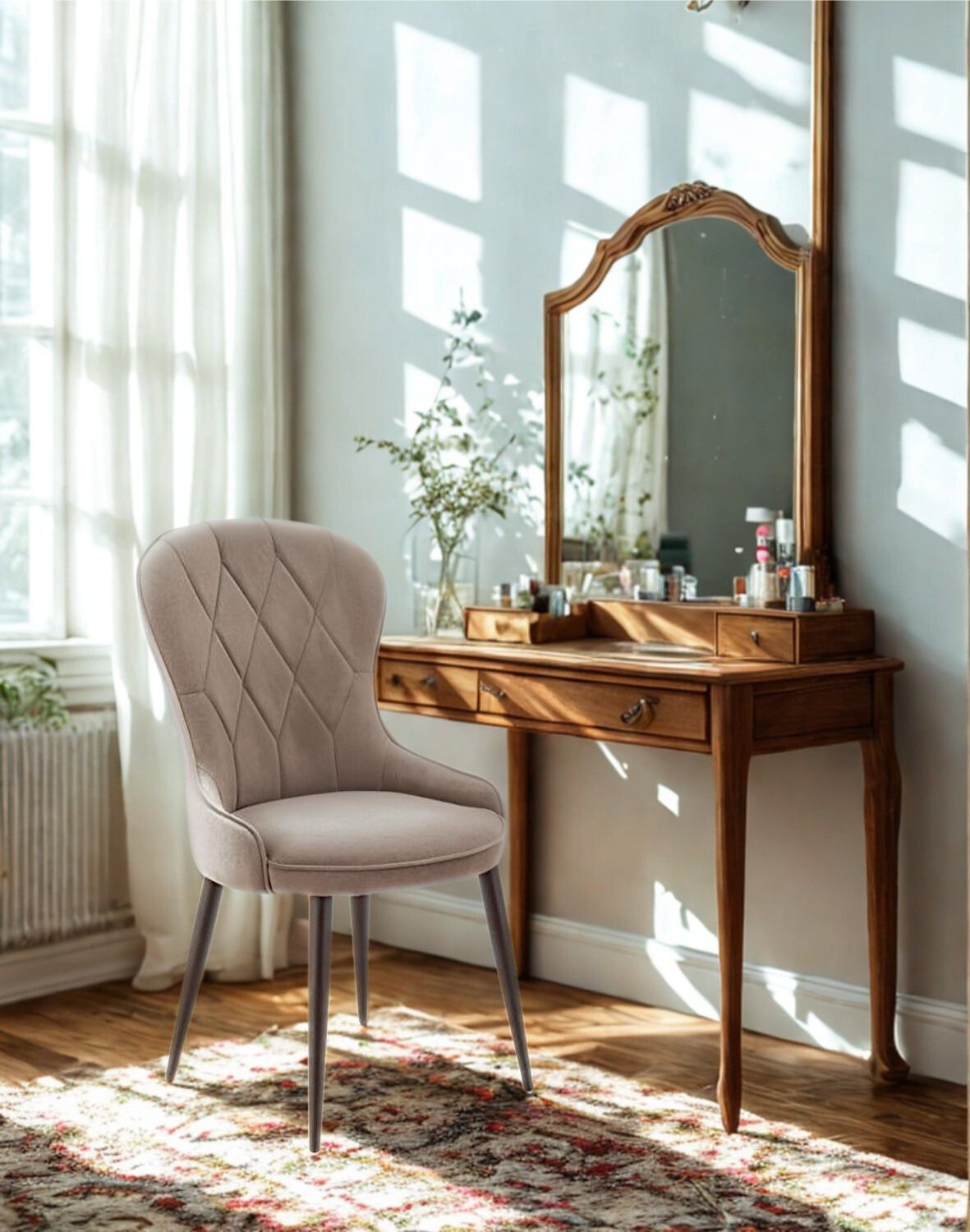 krzesło do jadalni K366 beżowe