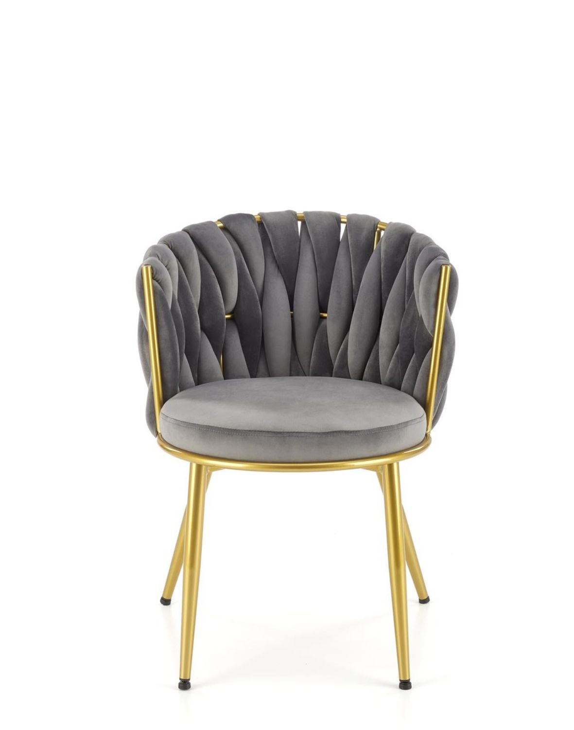 krzesło K517 popielate, tapicerowane velvet, nowoczesny design