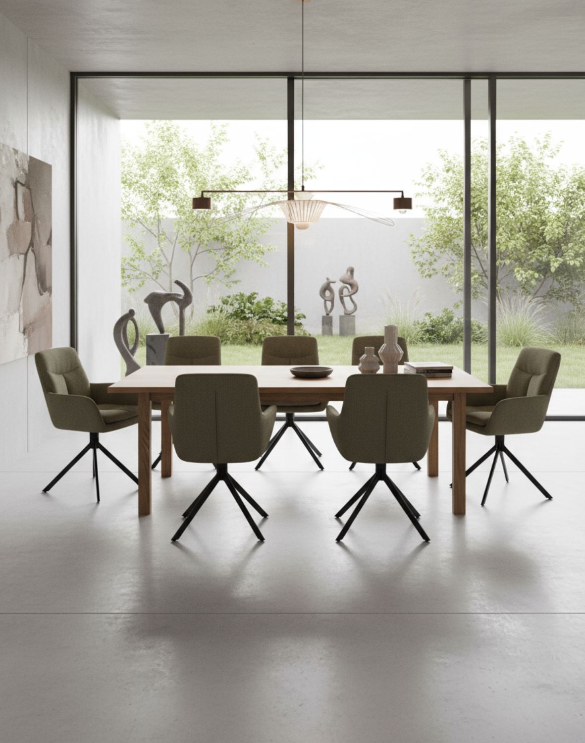 krzesło obrotowe k536, tapicerowane, oliwkowe