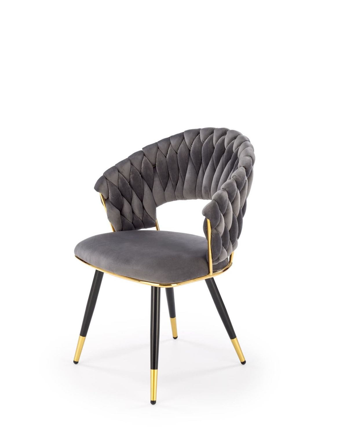 krzesło k551 popielate, tapicerowane velvet, nowoczesny design