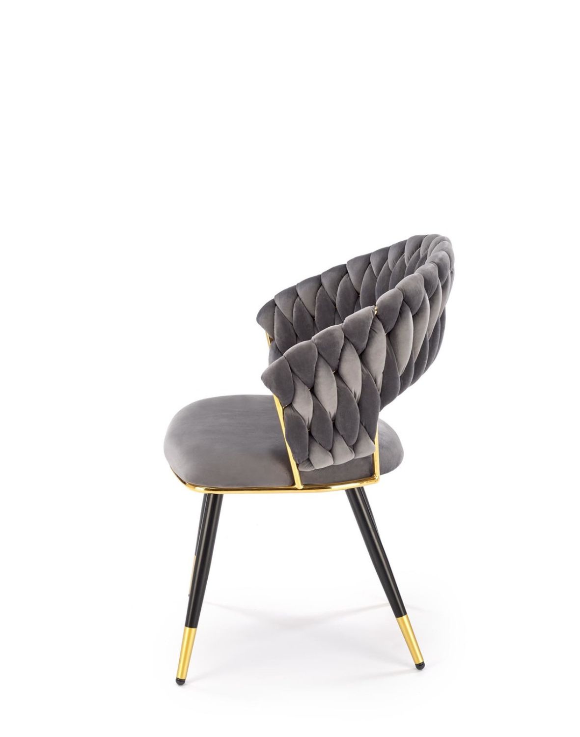 krzesło k551 popielate, tapicerowane velvet, nowoczesny design