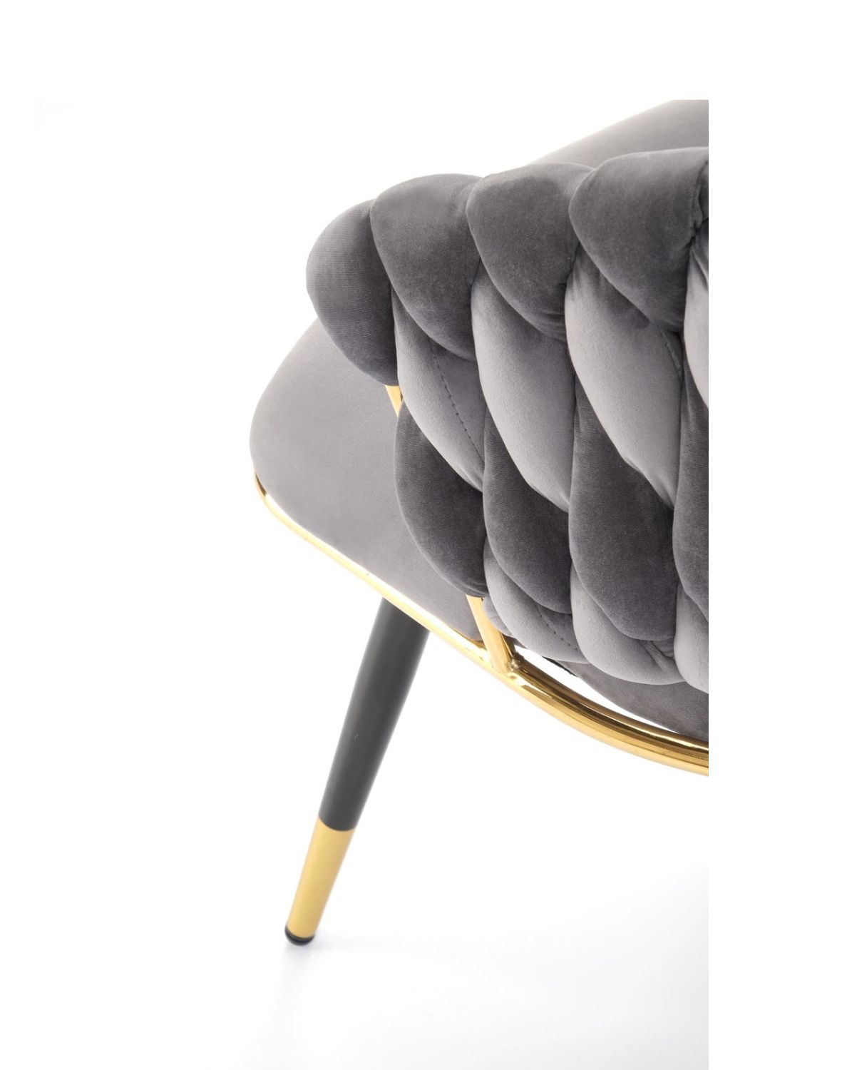 krzesło k551 popielate, tapicerowane velvet, nowoczesny design