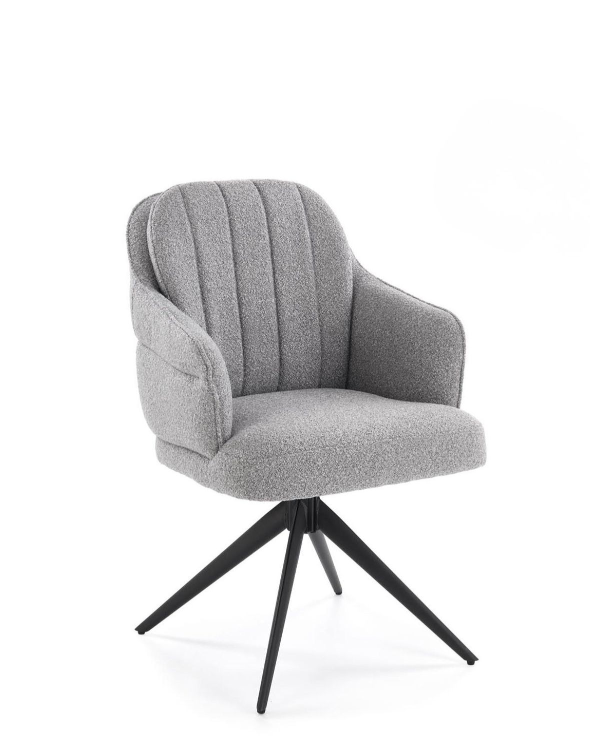 krzesło z funkcją obracania k570, boucle, szare