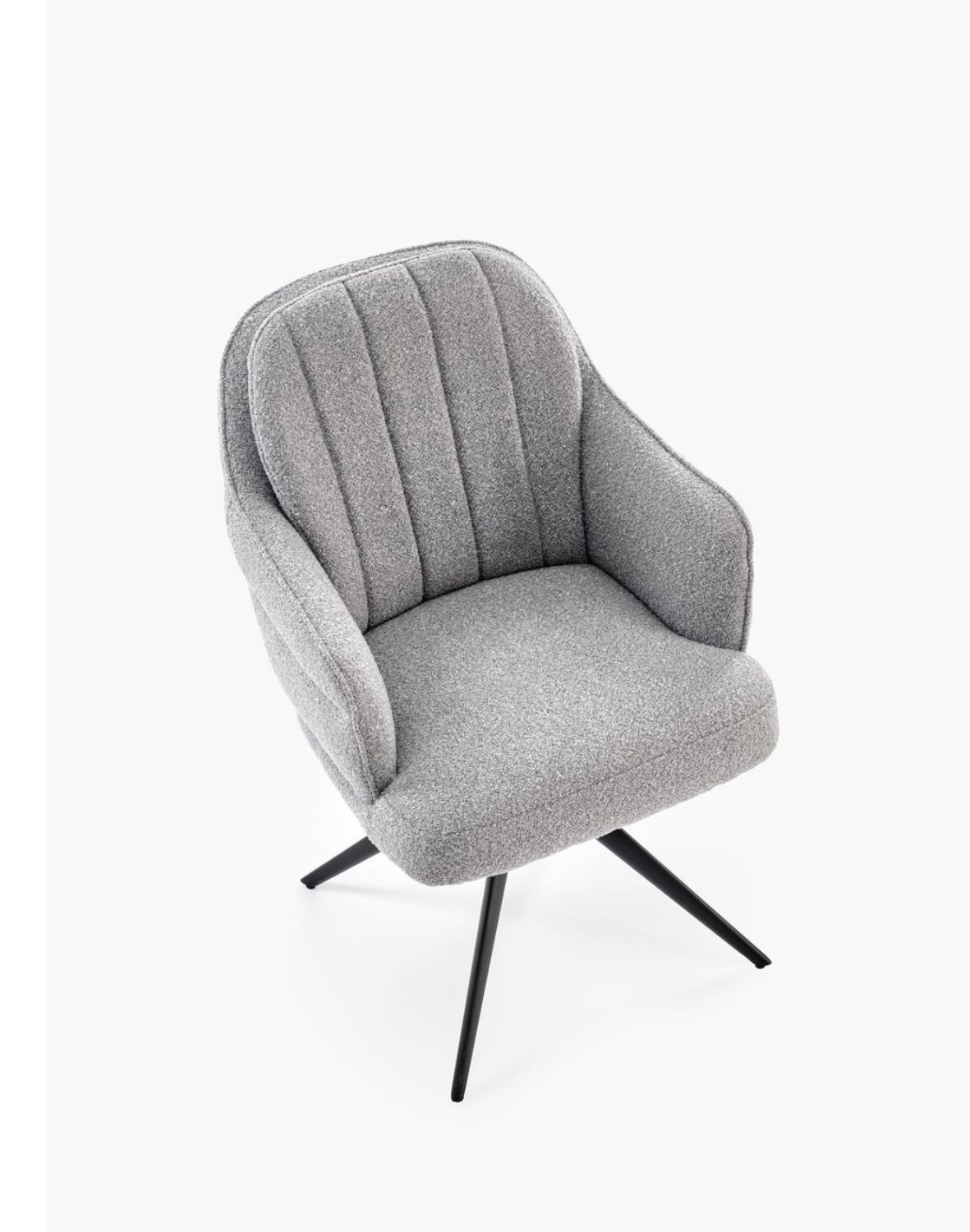 krzesło z funkcją obracania k570, boucle, szare